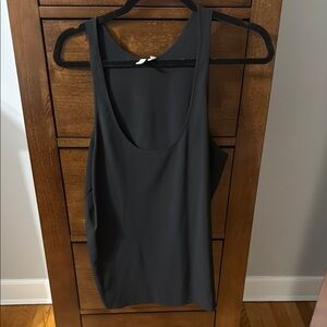 Frenchi Gray Sleeveless Tank Top with Scoop Neckline